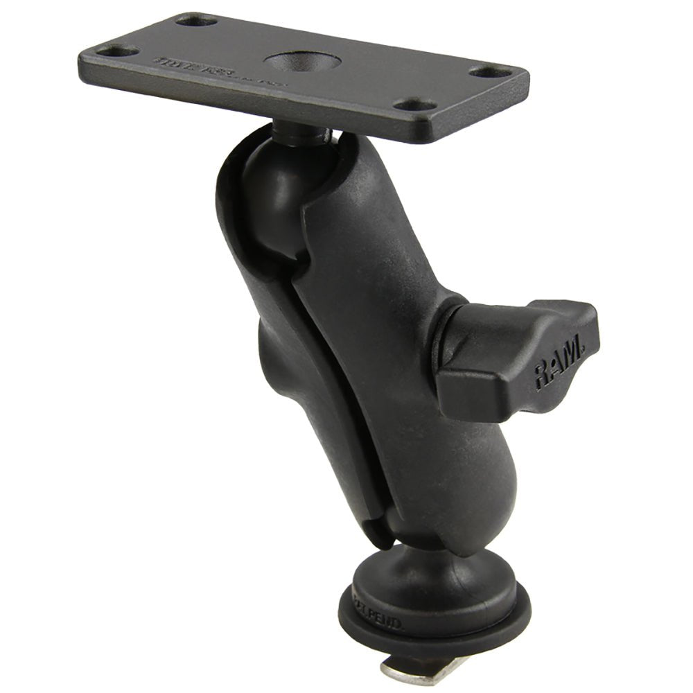 Ram Mount RAM 1" Ball Mount with Track Ball Base 1.5" x 3" Plate for the Humminbird Helix 5 ONLY [RAP-B-202-153-354-TRA1U] - Houseboatparts.com