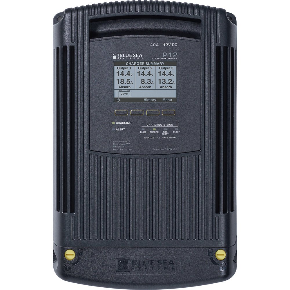 Blue Sea 7532 P12 Gen2 Battery Charger - 40A - 3-Bank [7532] - Houseboatparts.com