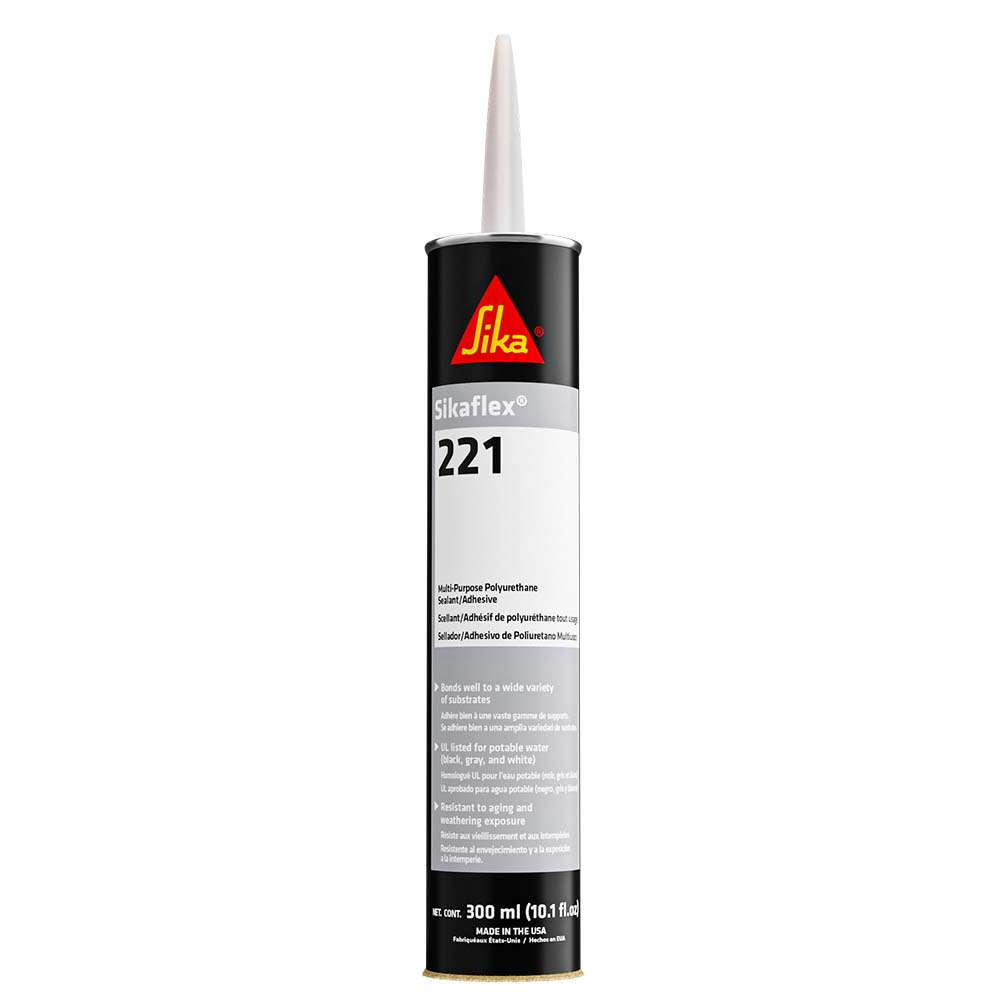 Sika Sikaflex 221 Multi-Purpose Polyurethane Sealant/Adhesive - 10.3oz(300ml) Cartridge - Black [90893] - Houseboatparts.com