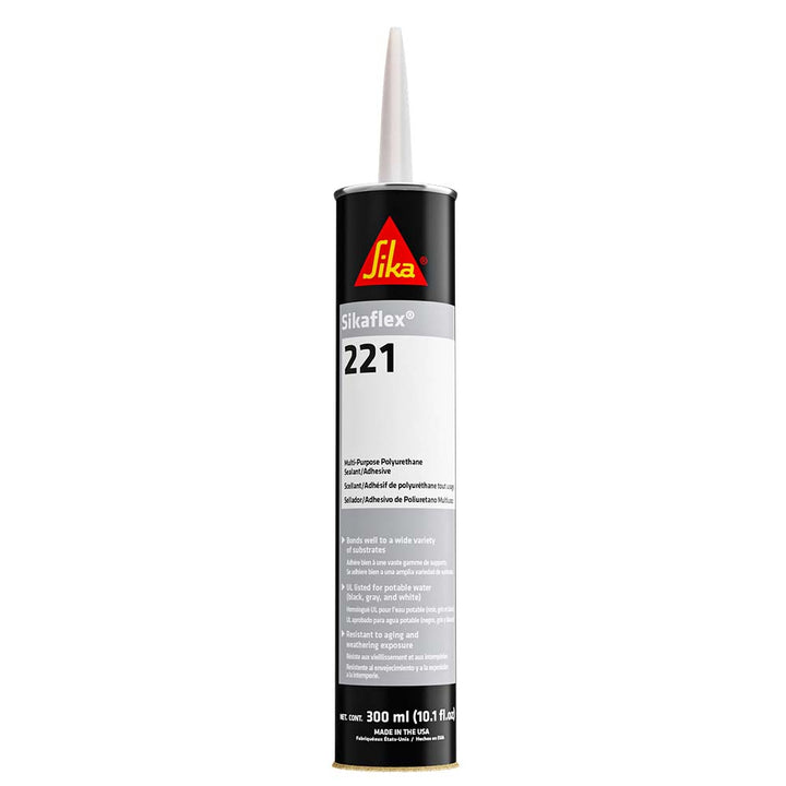 Sika Sikaflex 221 Multi-Purpose Polyurethane Sealant/Adhesive - 10.3oz(300ml) Cartridge - Aluminum Gray [90892] - Houseboatparts.com