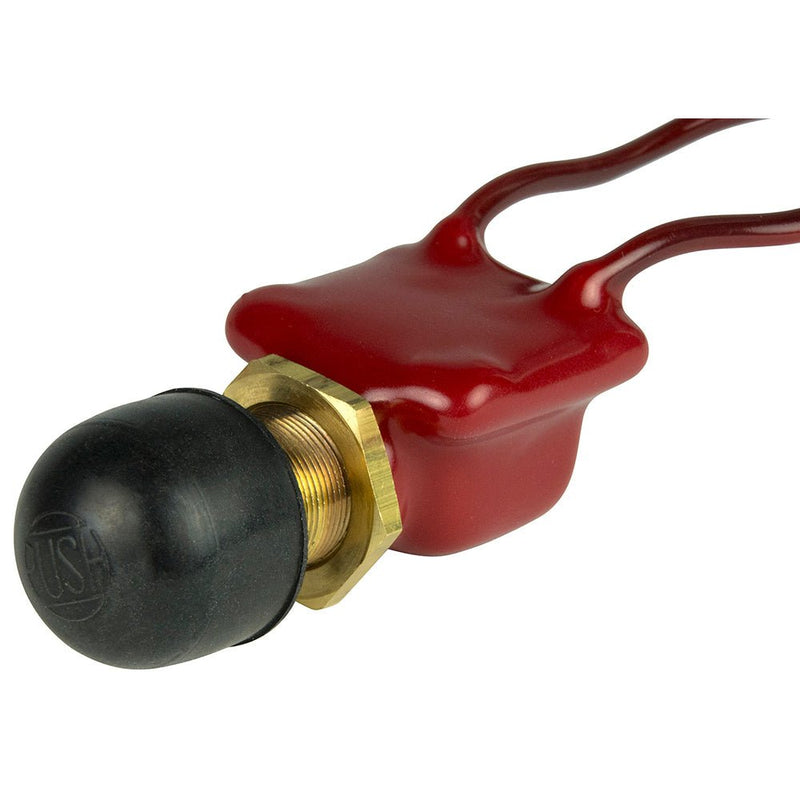 BEP 2-Position SPST PVC Coated Push Button Switch - OFF/(ON) [1001506] - Houseboatparts.com
