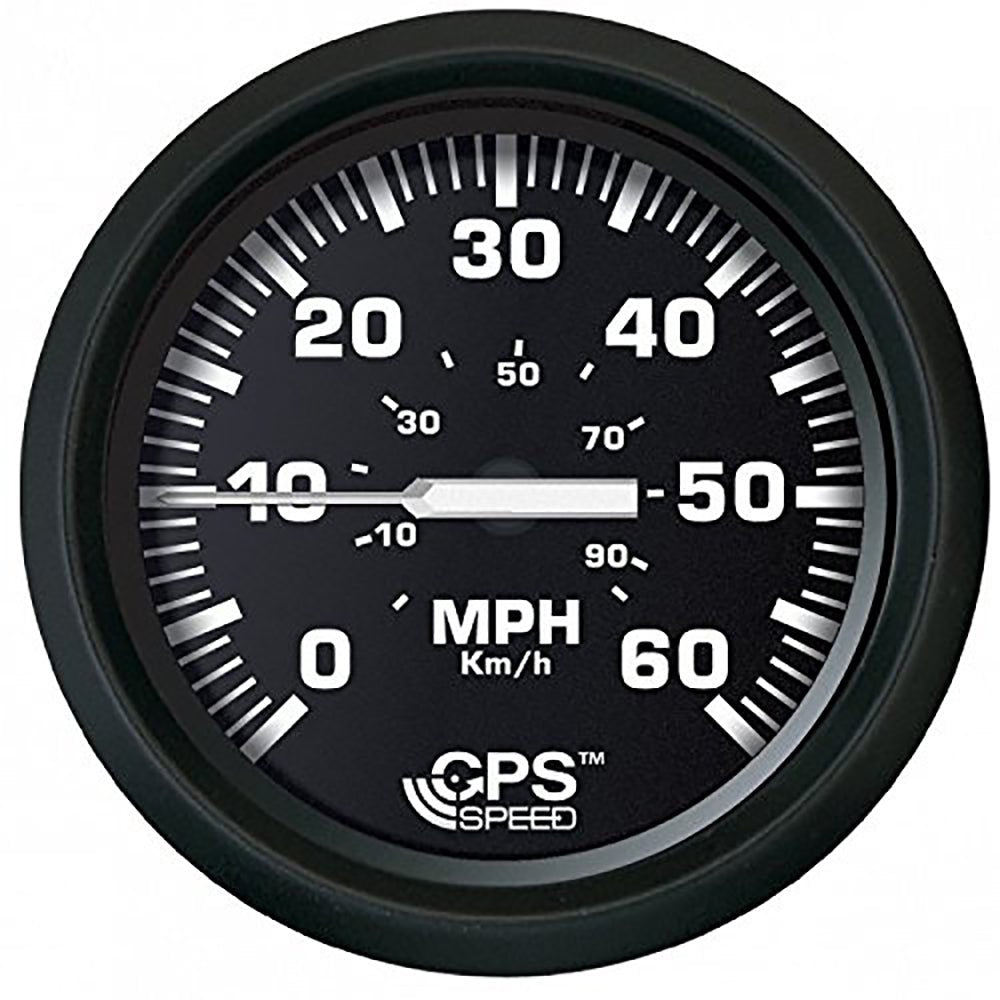 Faria Euro Black 4" Speedometer 60MPH (GPS) [32816] - Houseboatparts.com