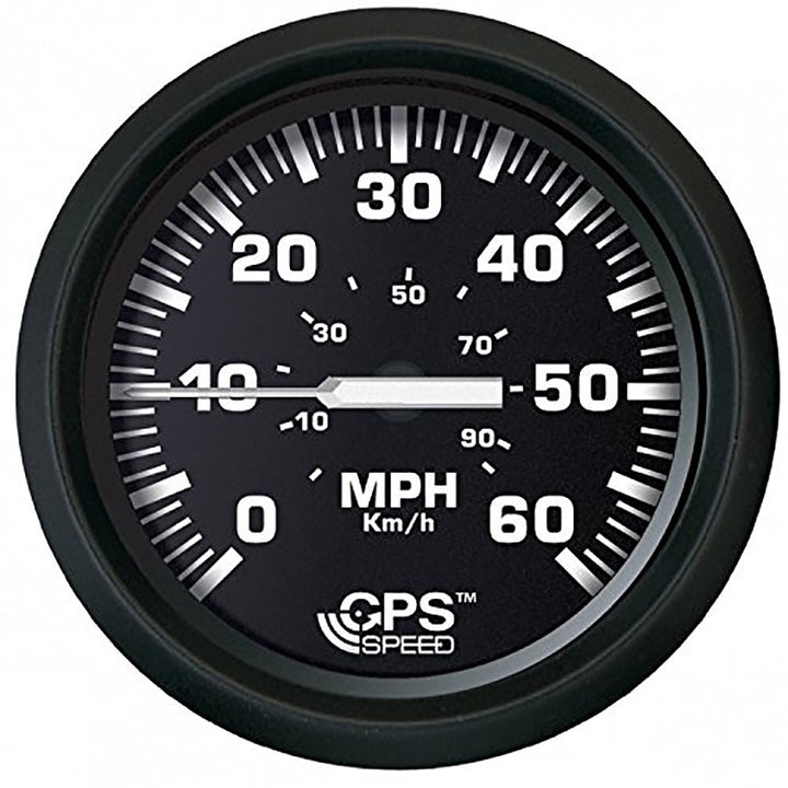 Faria Euro Black 4" Speedometer 60MPH (GPS) [32816] - Houseboatparts.com