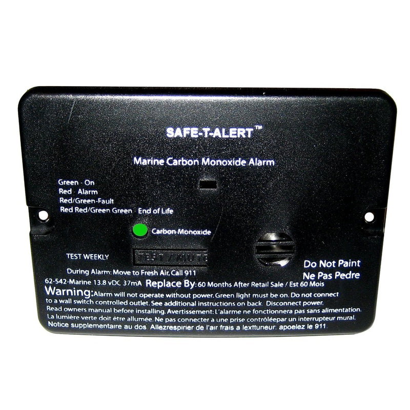 Safe-T-Alert 62 Series Carbon Monoxide Alarm - 12V - 62-542-Marine - Flush Mount - Black [62-542-MARINE-BLK] - Houseboatparts.com