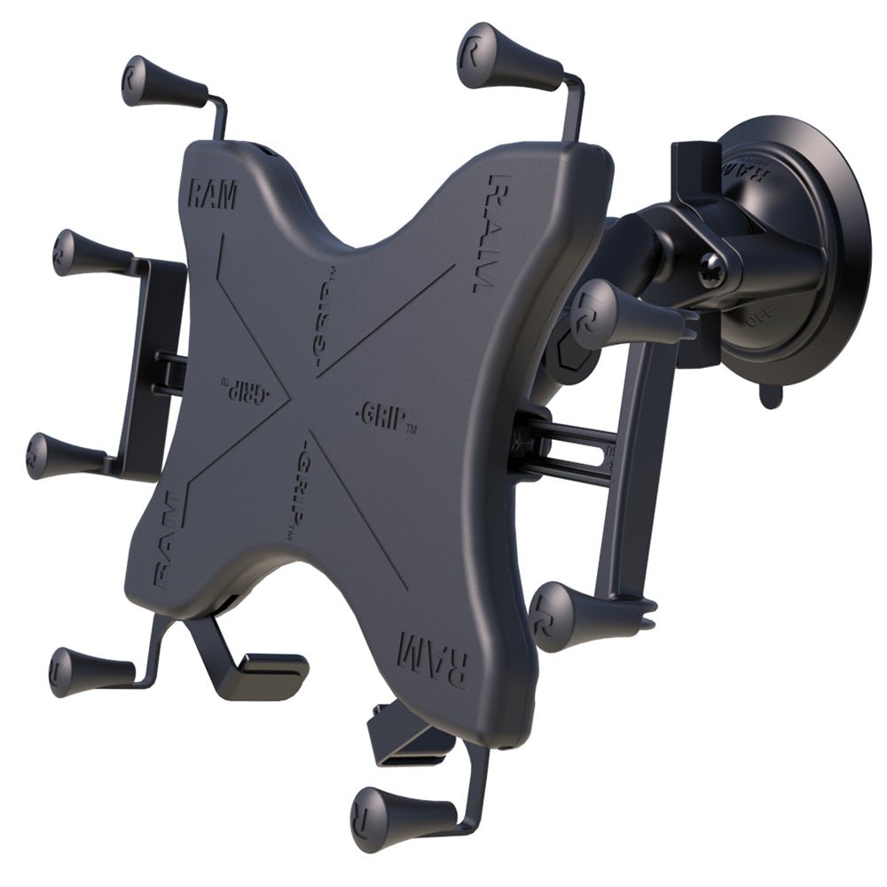 RAM Mount Twist-Lock Suction Cup Mount w/Universal X-Grip Cradle for 12" Large Tablets [RAM-B-166-UN11U] - Houseboatparts.com