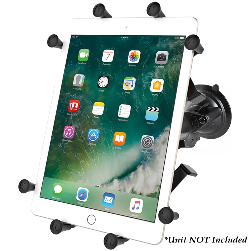 RAM Mount Twist-Lock Suction Cup Mount w/Universal X-Grip Cradle for 10" Large Tablets [RAM-B-166-UN9U] - Houseboatparts.com