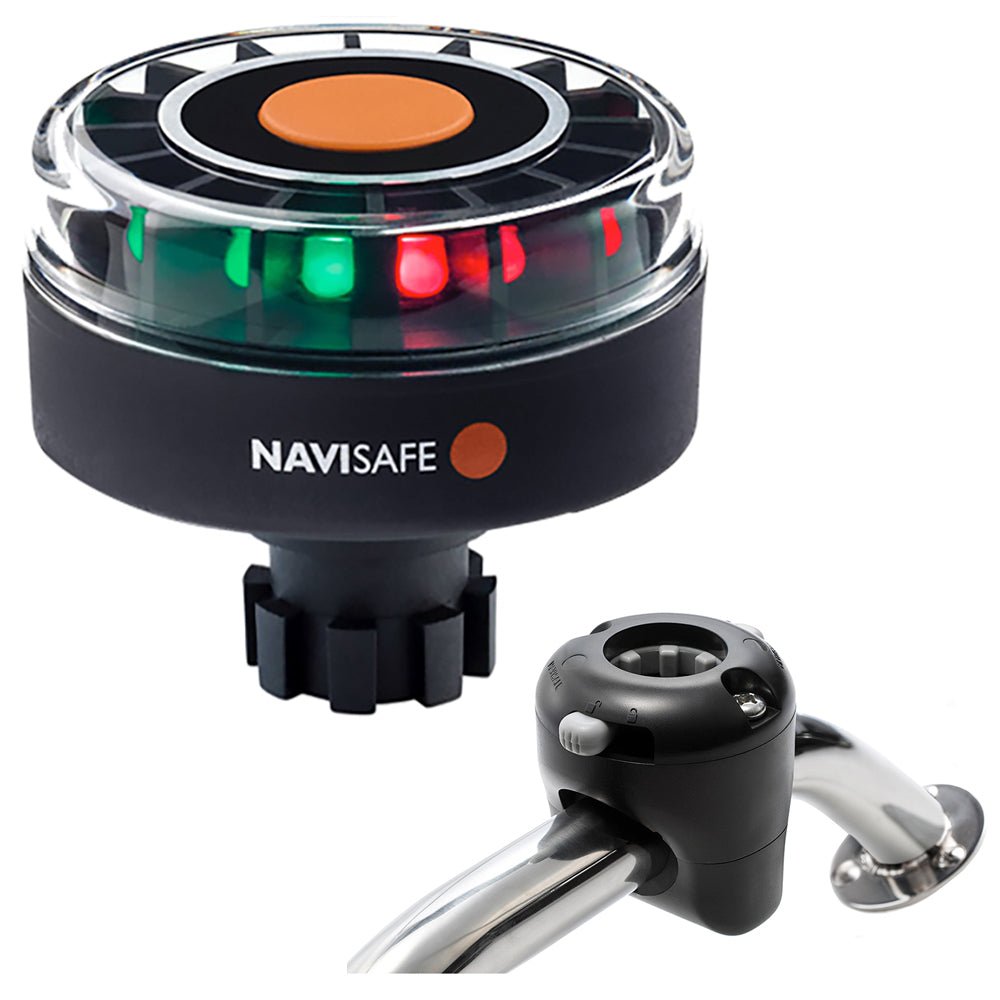 Navisafe Navilight Tricolor 2NM w/Navibolt Base Rail Mount - Black [342KIT] - Houseboatparts.com