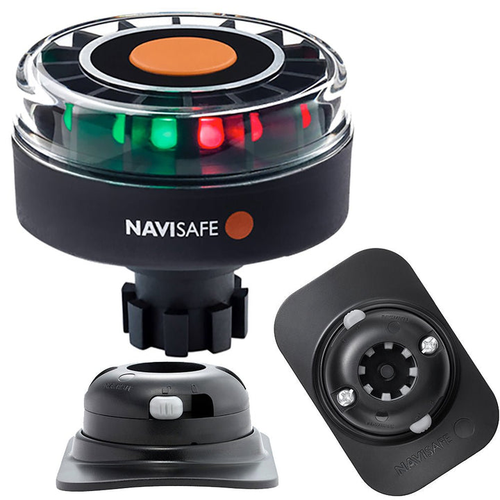 Navisafe Navilight Tricolor 2NM w/Navibolt Base RIB Mount - Black [342KIT2] - Houseboatparts.com