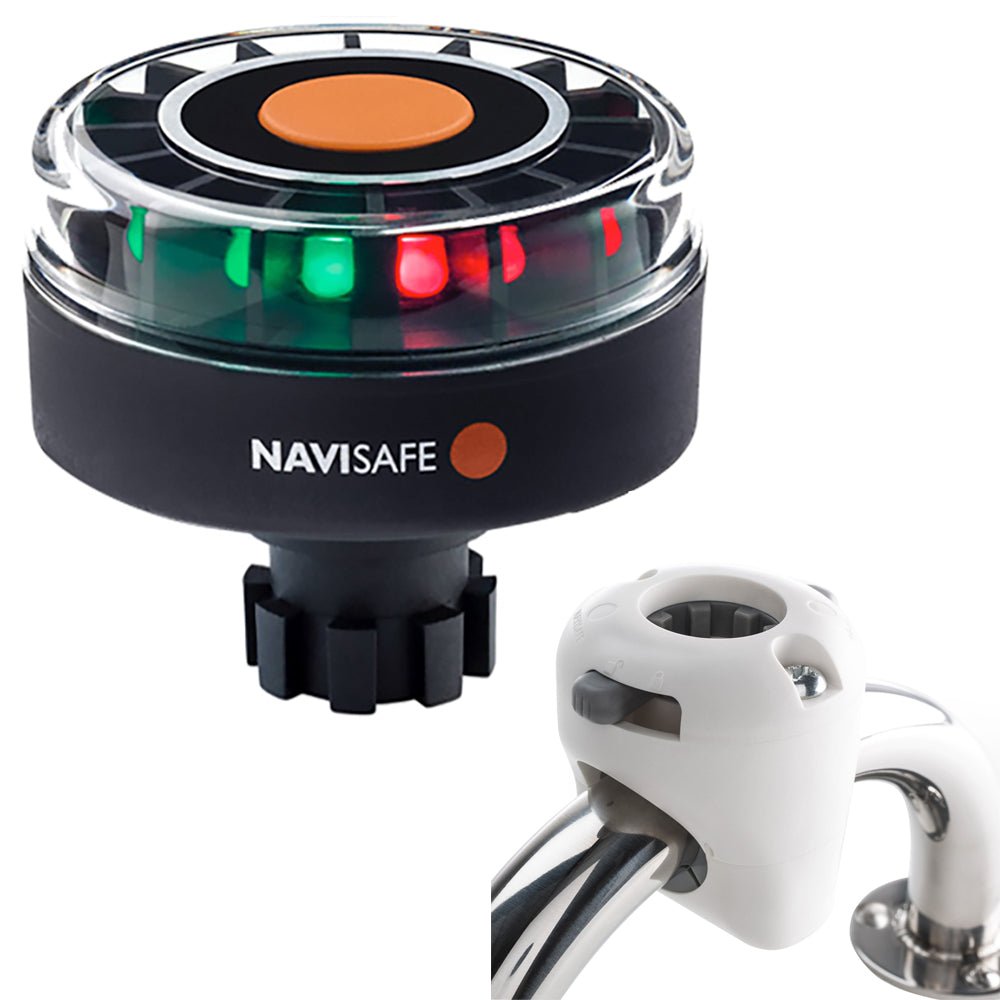 Navisafe Navilight Tricolor 2NM w/Navibolt Base Rail Mount - White [342KIT3] - Houseboatparts.com