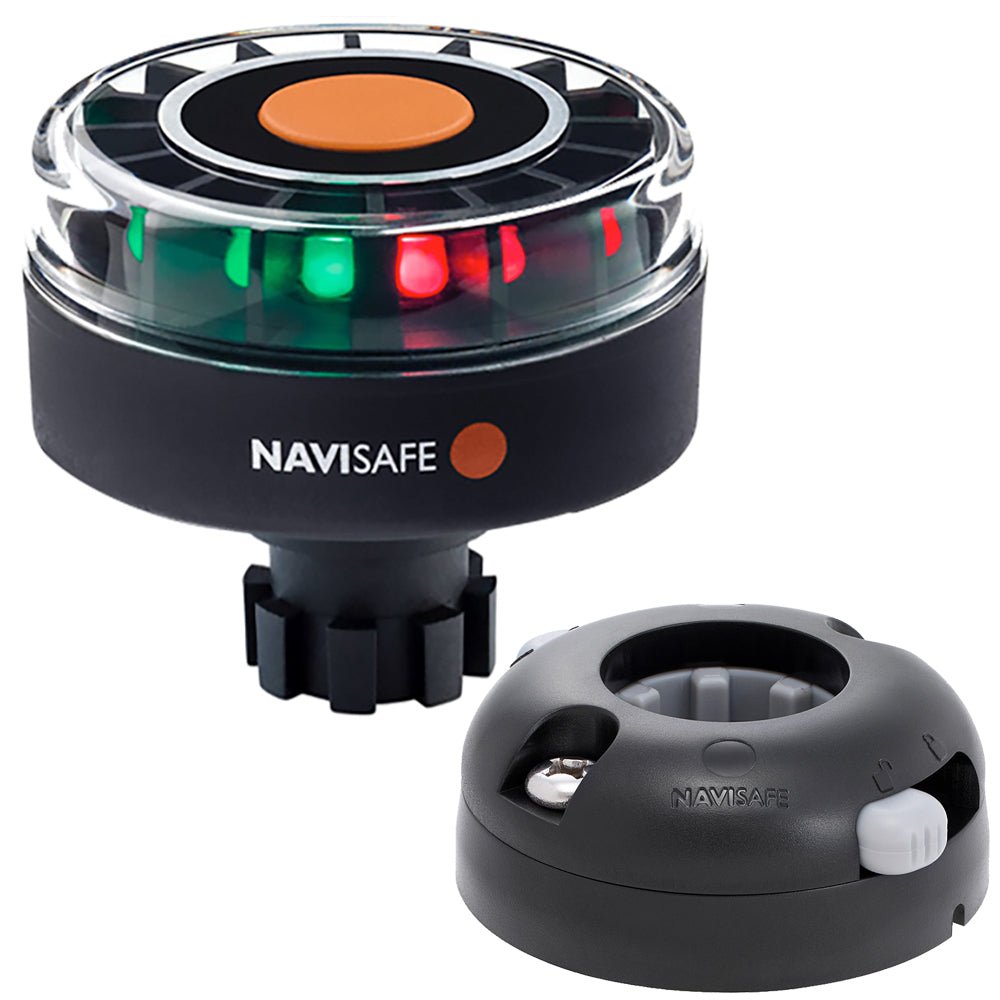 Navisafe Navilight Tricolor 2NM w/Navibolt Base Horizontal Mount - Black [342KIT7] - Houseboatparts.com