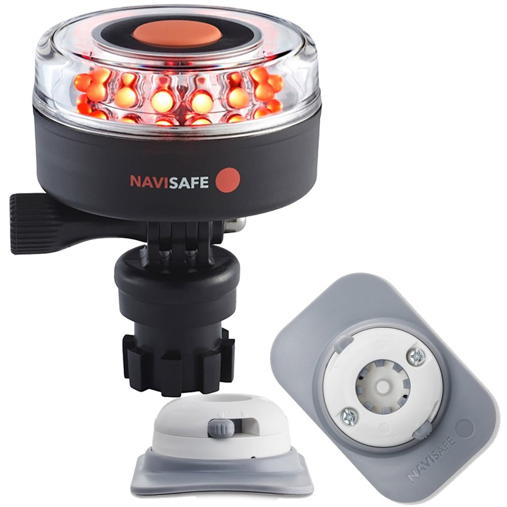 Navisafe Navilight All RED 360 2NM w/Navimount Base RIB Mount - White [045KIT4] - Houseboatparts.com