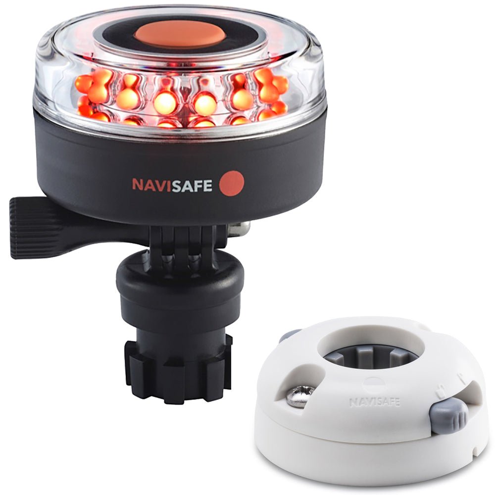 Navisafe Navilight All RED 360 2NM w/Navimount Base Horizontal Mount - White [045KIT5] - Houseboatparts.com