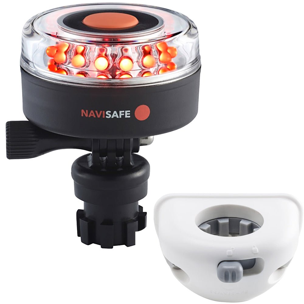 Navisafe Navilight All RED 360 2NM w/Navimount Base Vertical Mount - White [045KIT6] - Houseboatparts.com