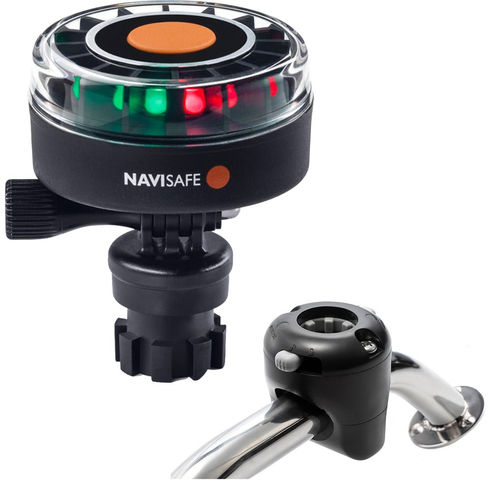 Navisafe Navilight 2NM Tricolor w/Navimount Base Rail Mount - Black [340KIT] - Houseboatparts.com