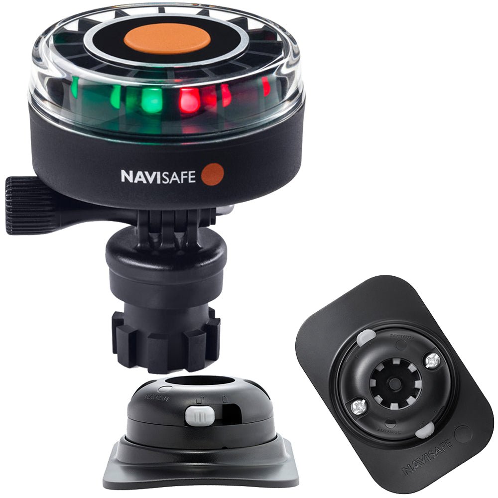 Navisafe Navilight 2NM Tricolor w/Navimount Base RIB Mount - Black [340KIT2] - Houseboatparts.com