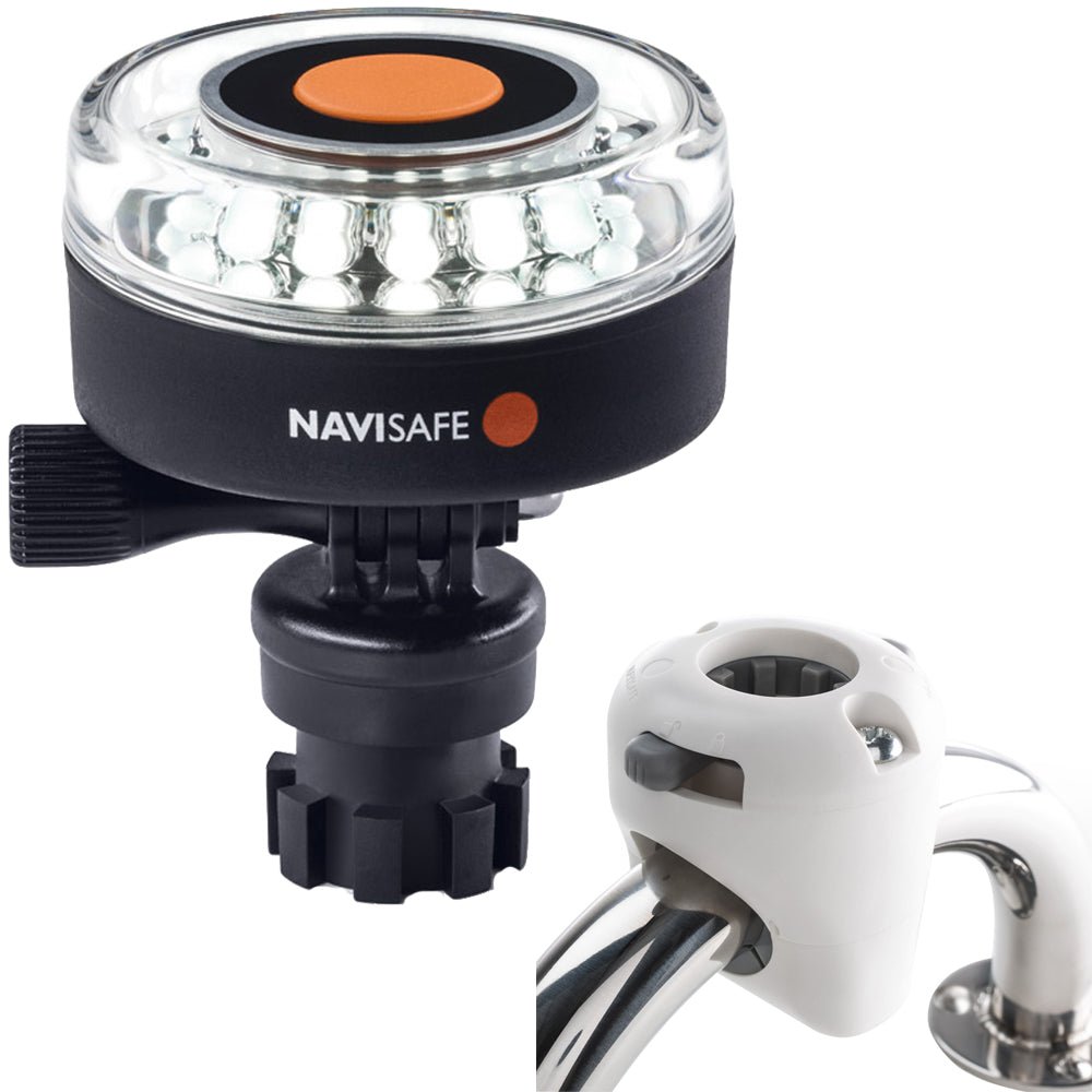 Navisafe Navilight 360 2NM White w/Navimount Base Rail Mount - White [040KIT3] - Houseboatparts.com