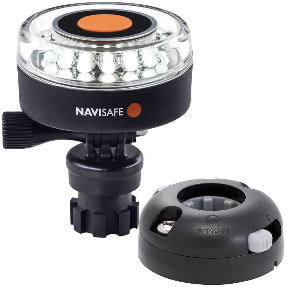 Navisafe Navilight 360 2NM White w/Navimount Base Horizontal Mount - Black [040KIT7] - Houseboatparts.com