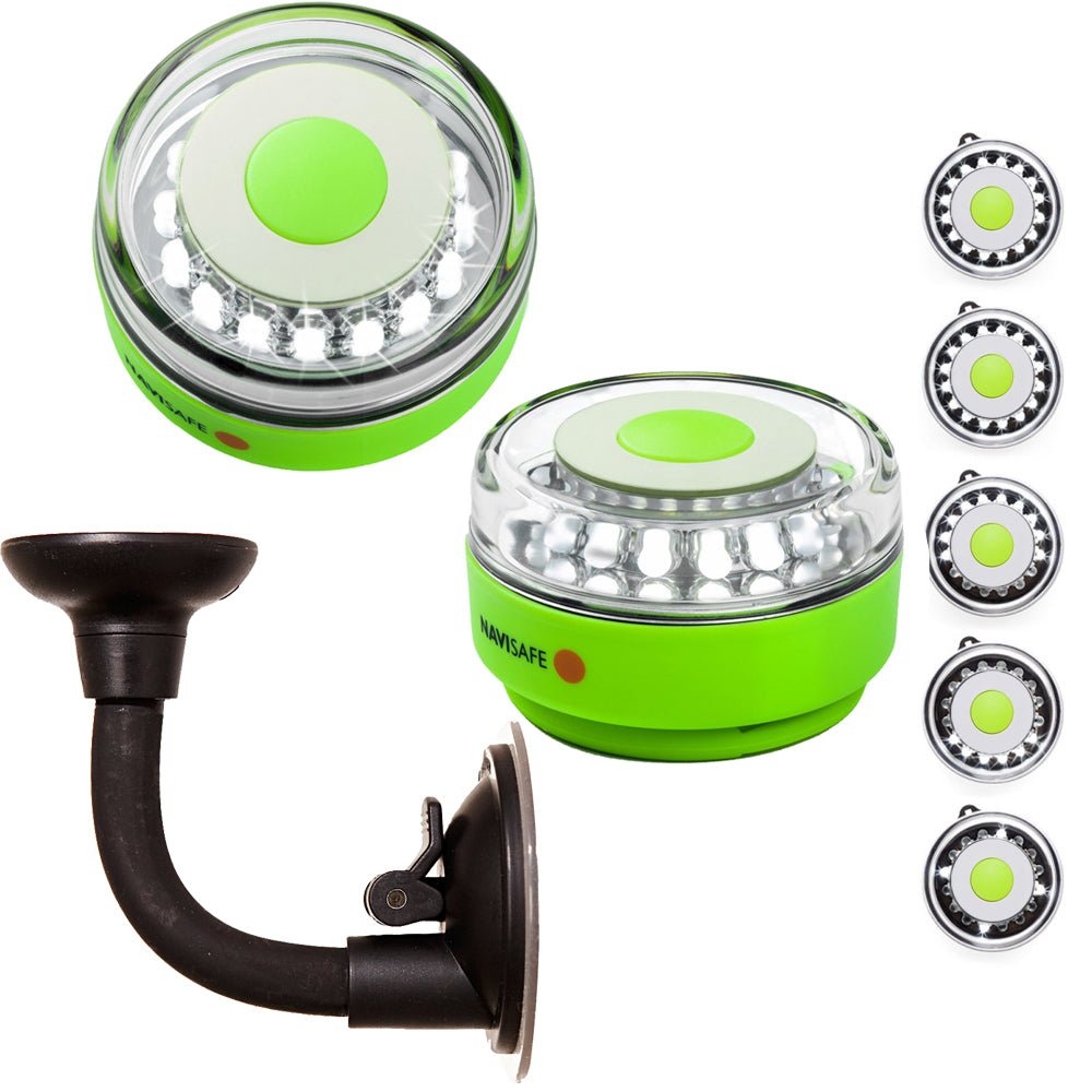 Navisafe Portable Navilight 360 2NM Rescue - Glow In The Dark - Green w/Bendable Suction Cup Mount [010KIT2] - Houseboatparts.com