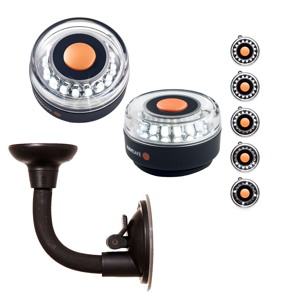 Navisafe Portable Navilight 360 2NM - White w/Bendable Suction Cup Mount [001KIT2] - Houseboatparts.com