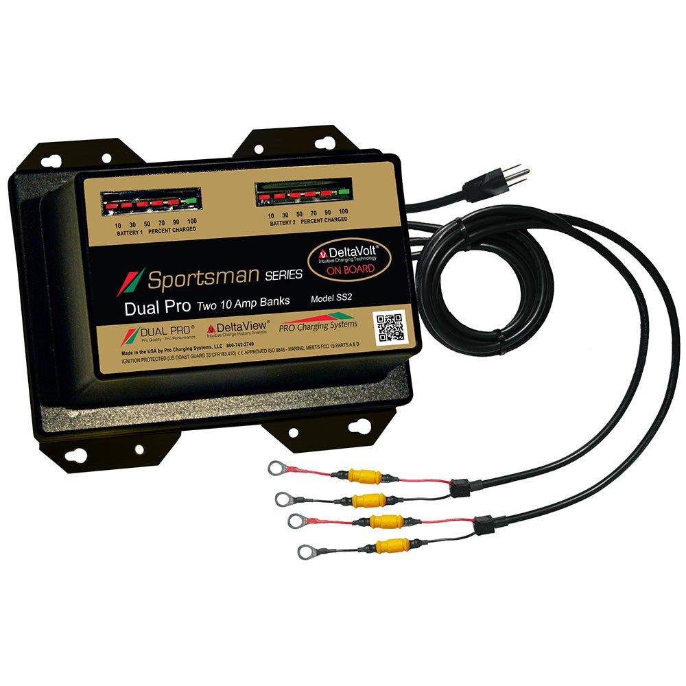 Dual Pro Sportsman Series Battery Charger - 20A - 2-10A-Banks - 12V/24V [SS2] - Houseboatparts.com