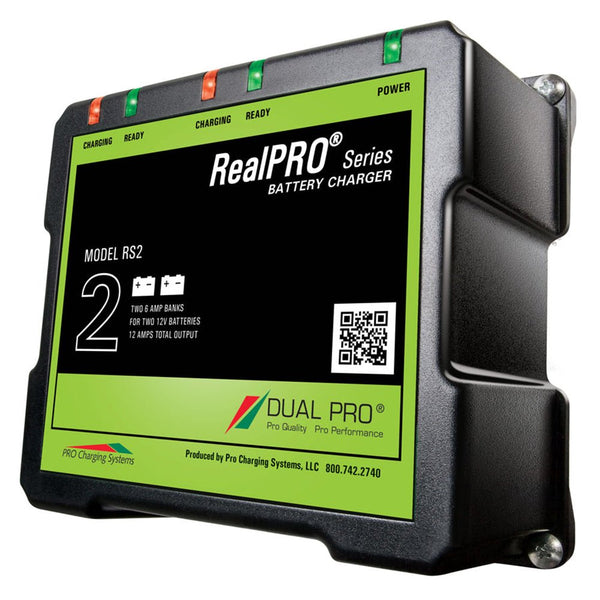 Dual Pro RealPRO Series Battery Charger - 12A - 2-6A-Banks - 12V/24V [RS2] - Houseboatparts.com
