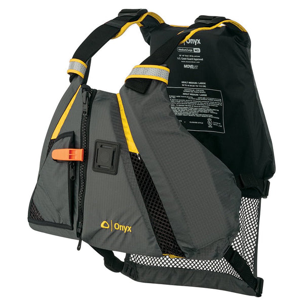 Onyx MoveVent Dynamic Paddle Sports Vest - Yellow/Grey - XS/SM [122200-300-020-18] - Houseboatparts.com