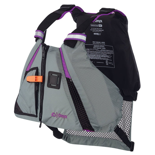 Onyx MoveVent Dynamic Paddle Sports Vest - Purple/Grey - M/L [122200-600-040-18] - Houseboatparts.com