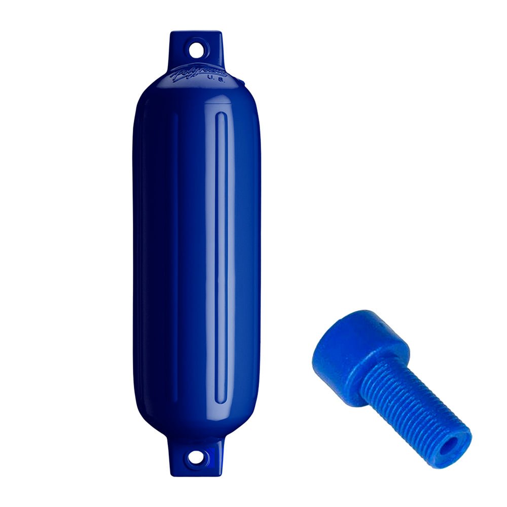 Polyform G-4 Twin Eye Fender 6.5" x 22" - Cobalt Blue w/Adapter [G-4-COBALT BLUE] - Houseboatparts.com