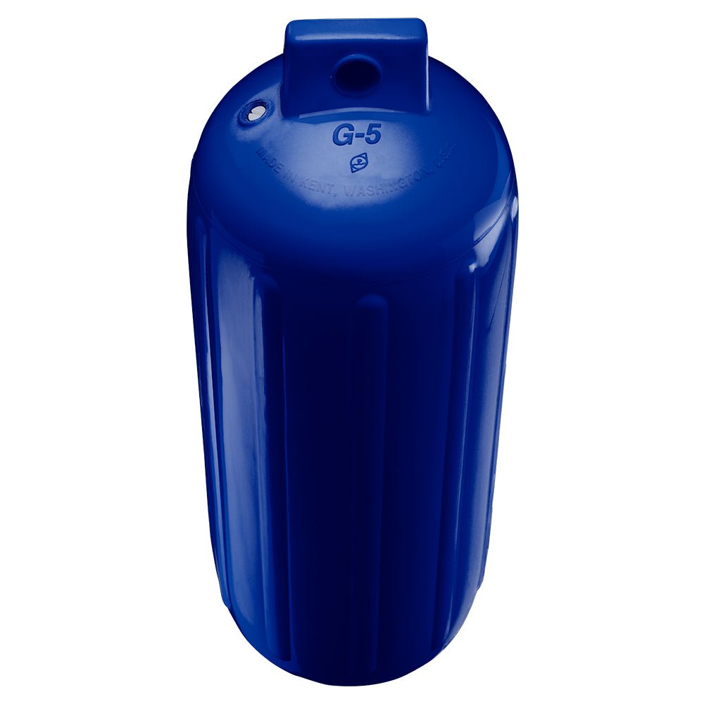 Polyform G-5 Twin Eye Fender 8.8" x 26.8" - Cobalt Blue w/Adapter [G-5-COBALT BLUE] - Houseboatparts.com