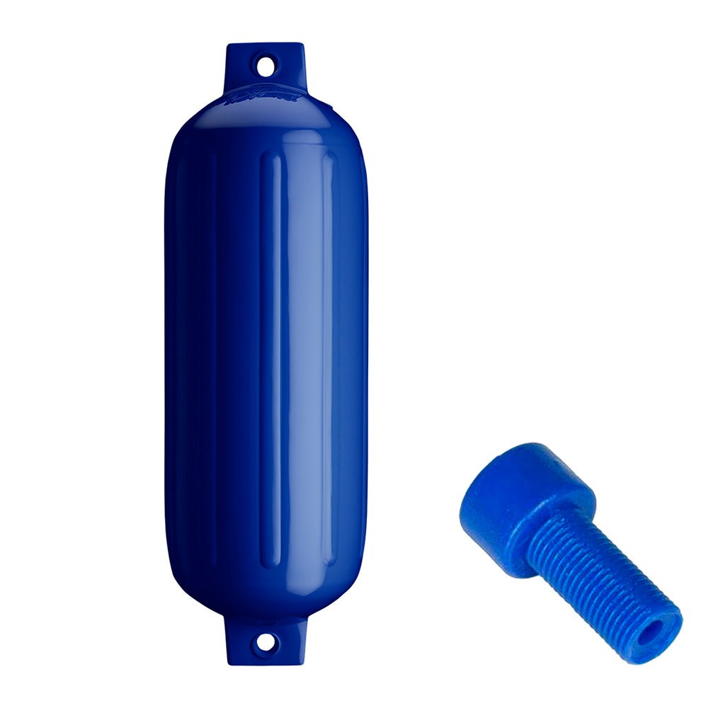 Polyform G-5 Twin Eye Fender 8.8" x 26.8" - Cobalt Blue w/Adapter [G-5-COBALT BLUE] - Houseboatparts.com