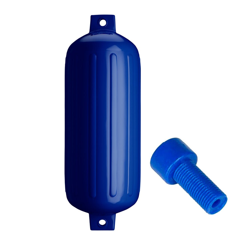 Polyform G-6 Twin Eye Fender 11" x 30" - Cobalt Blue w/Adapter [G-6-COBALT BLUE] - Houseboatparts.com