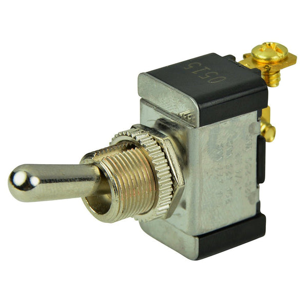 BEP SPST Chrome Plated Toggle Switch -OFF/(ON) [1002002] - Houseboatparts.com