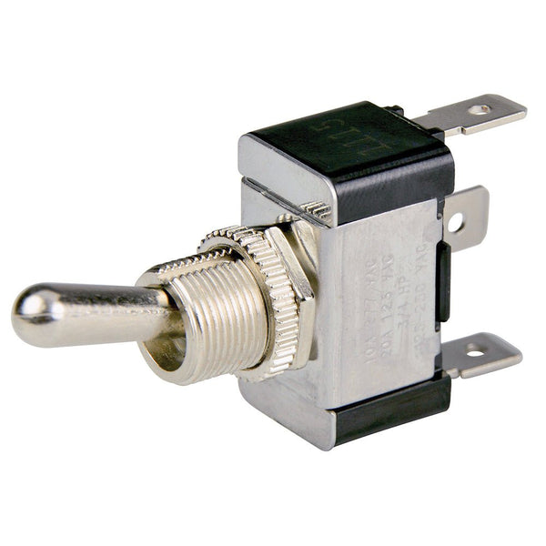 BEP SPDT Chrome Plated Toggle Switch - ON/OFF/ON [1002001] - Houseboatparts.com