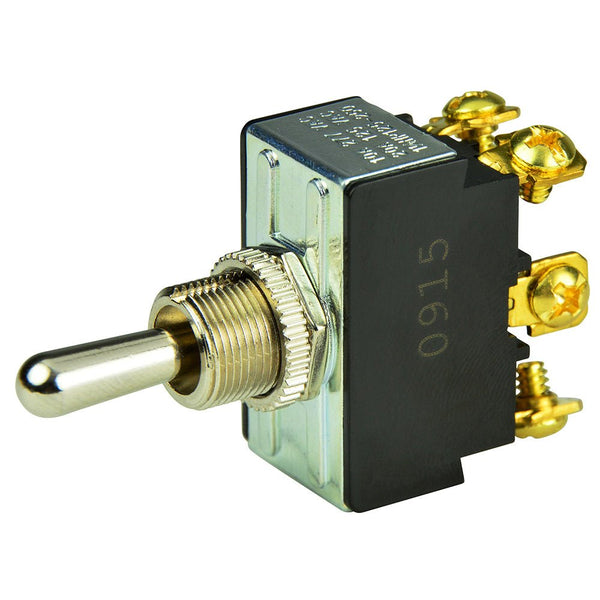 BEP DPDT Chrome Plated Toggle Switch - (ON)/OFF/(ON) [1002012] - Houseboatparts.com