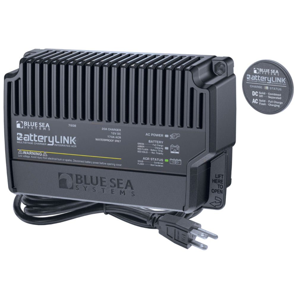 Blue Sea 7608 BatteryLink Charger (North America) - 12V - 20Amp - 2 Bank [7608] - Houseboatparts.com