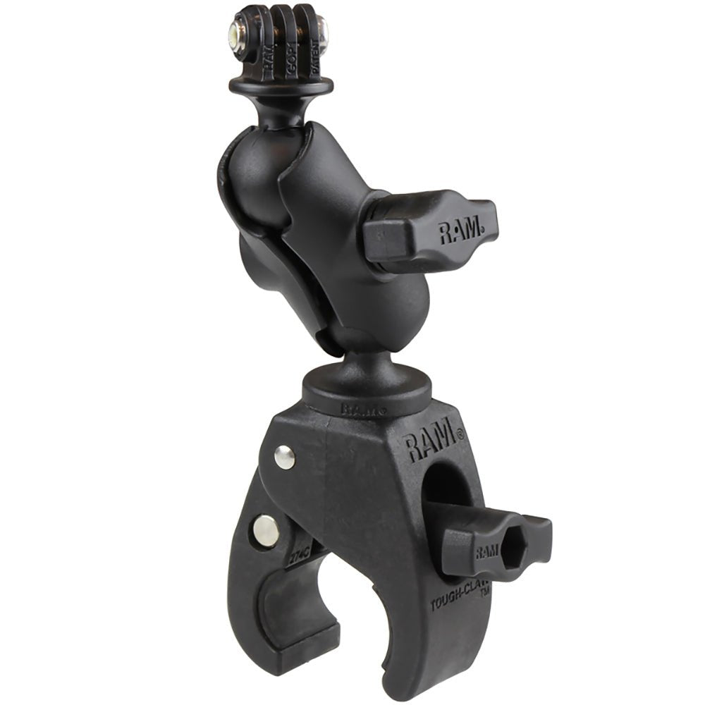 RAM Mount Small Tough-Claw Base w/Short Double Socket Arm GoPro/Action Camera Mount [RAM-B-400-A-GOP1U] - Houseboatparts.com