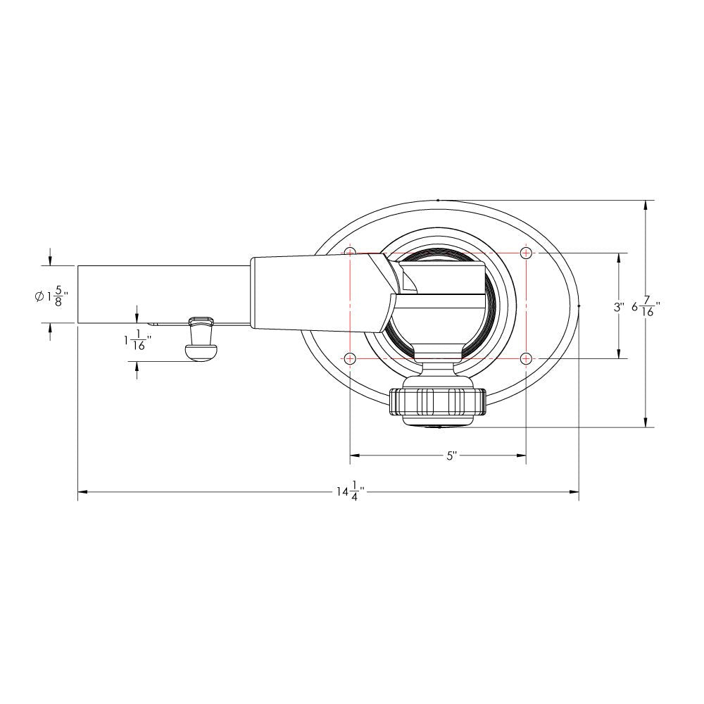 TACO Grand Slam 400 Outrigger Top Mount - Pair [GS-400] - Houseboatparts.com