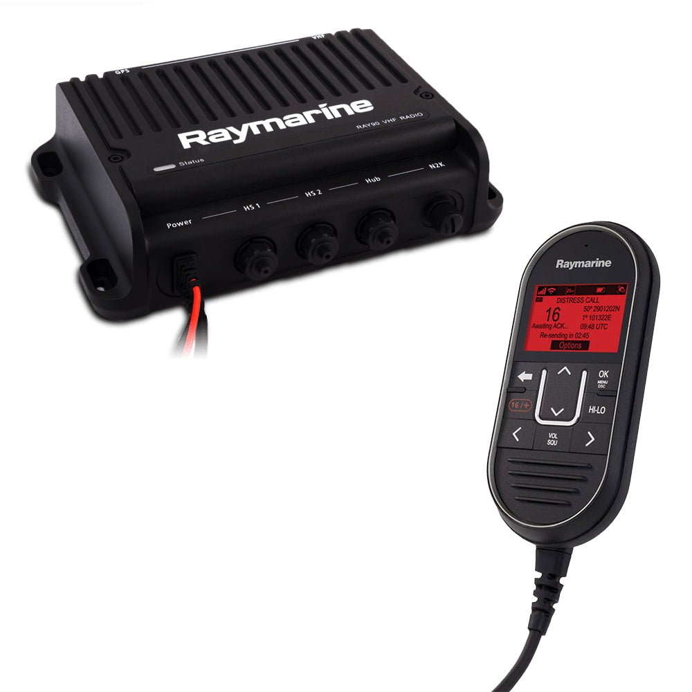 Raymarine Ray90 Modular Dual-Station VHF Black Box Radio System [E70492] - Houseboatparts.com