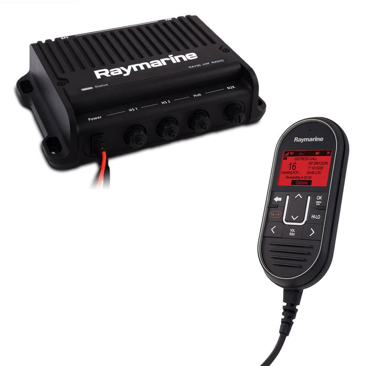 Raymarine Ray90 Modular Dual-Station VHF Black Box Radio System [E70492] - Houseboatparts.com