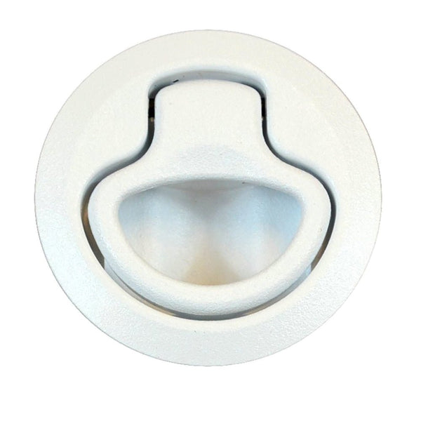 Southco Flush Pull Latch - Pull To Open - Non-Locking White Plastic [M1-63-1] - Houseboatparts.com