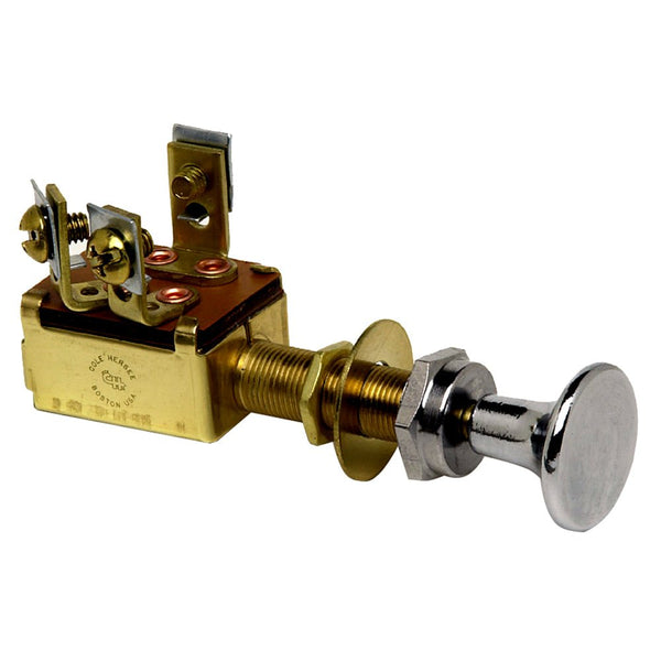 Cole Hersee Push Pull Switch SPST On-Off 3 Screw [M-527-BP] - Houseboatparts.com
