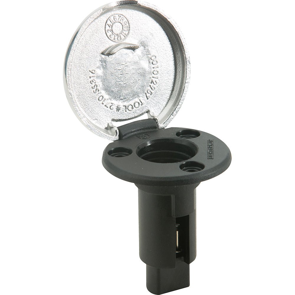 Attwood LightArmor Plug-In Base - 2 Pin - Stainless Steel - Round [910R2PSB-7] - Houseboatparts.com