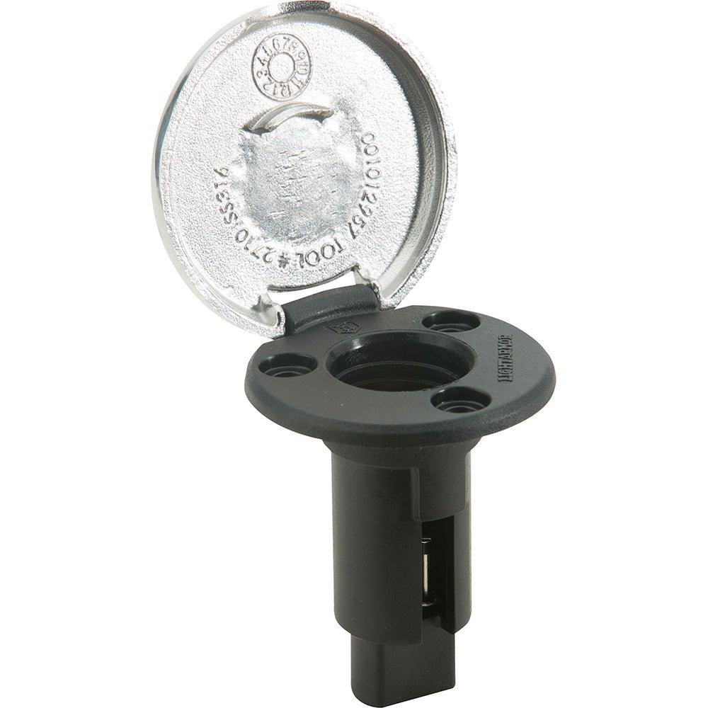 Attwood LightArmor Plug-In Base - 3 Pin - Stainless Steel - Round [910R3PSB-7] - Houseboatparts.com
