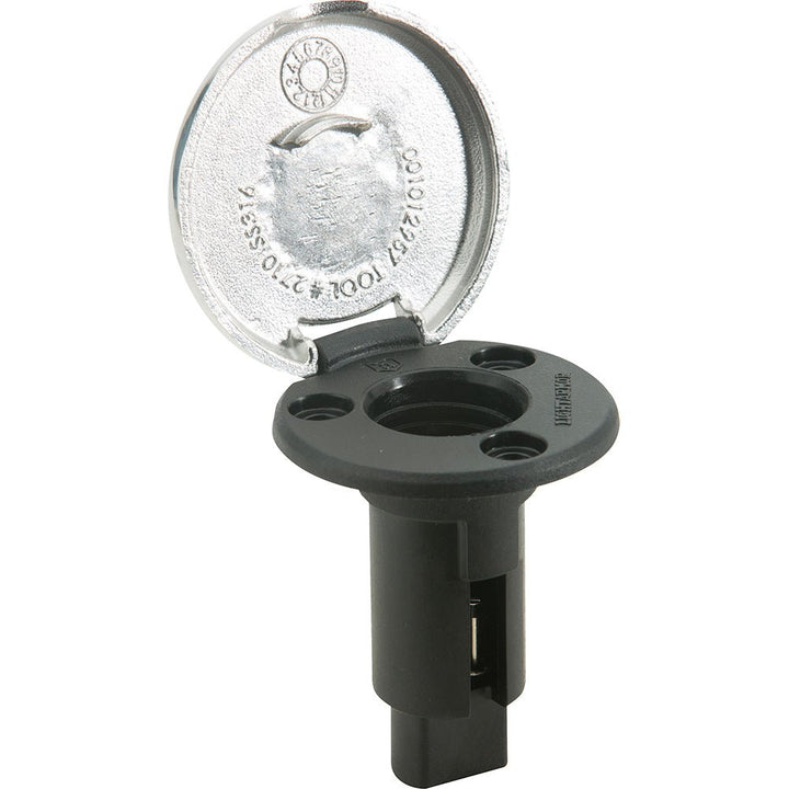 Attwood LightArmor Plug-In Base - 3 Pin - Stainless Steel - Round [910R3PSB-7] - Houseboatparts.com