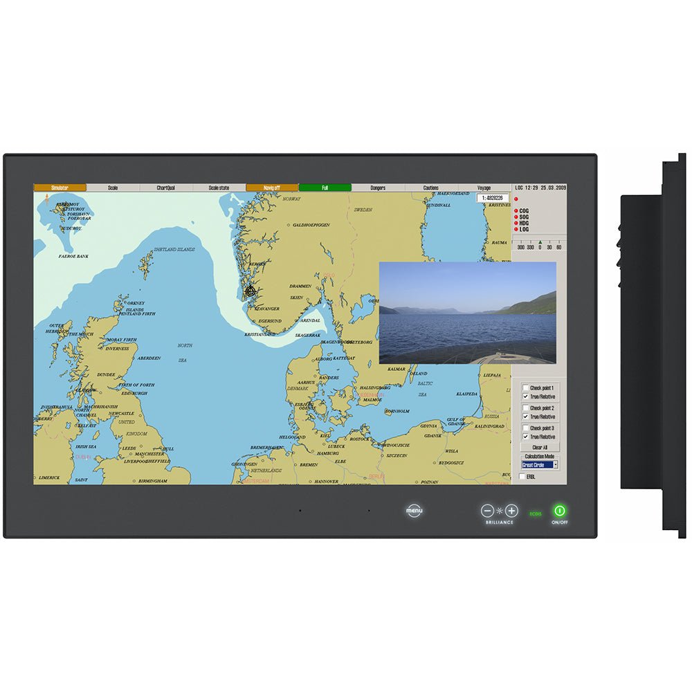 Hatteland Series X - Generation 2 (G2) High - Bright 24" Multi - Power Display w/Buttons - AC/DC 24V [HD 24T22 MMD - MA1 - FHGA] - Houseboatparts.com