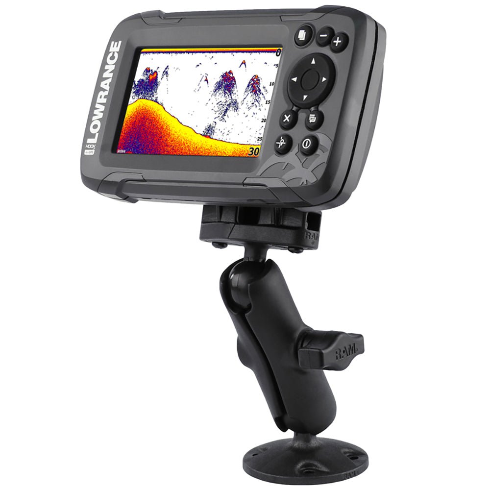 RAM Mount B Size 1" Composite Fishfinder Mount for the Lowrance Hook2 Series [RAP-B-101-LO12] - Houseboatparts.com