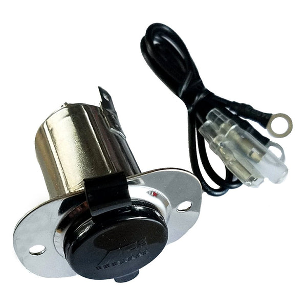 Marinco Stainless Steel 12V Receptacle w/Cap [20036] - Houseboatparts.com