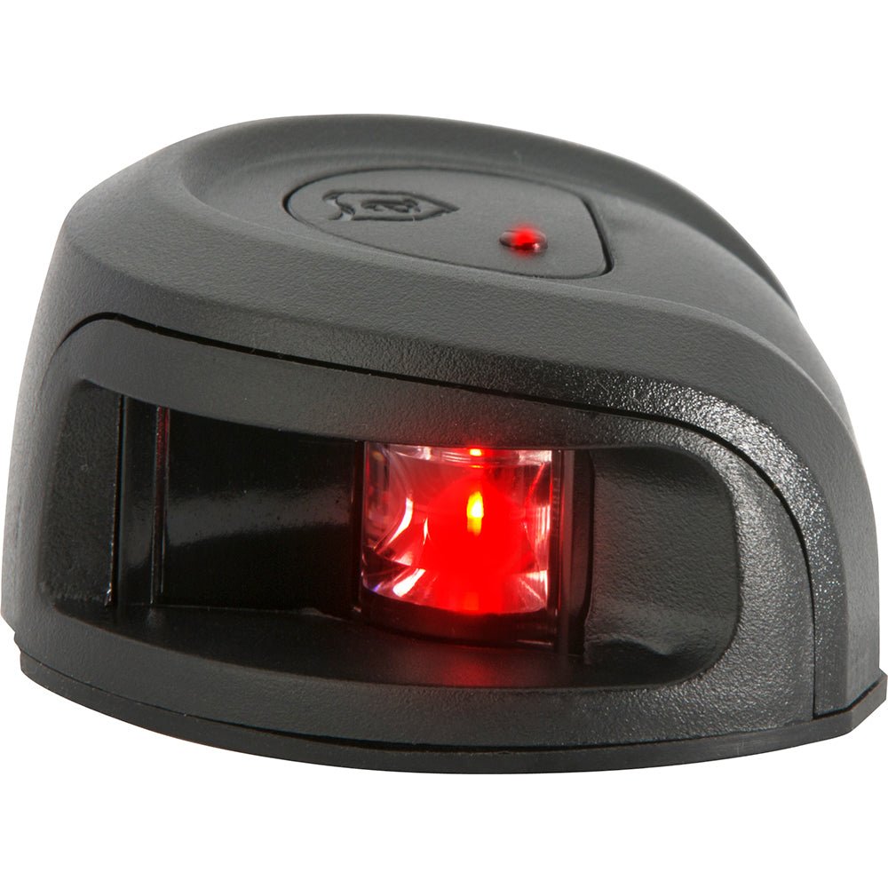 Attwood LightArmor Deck Mount Navigation Light - Black Composite - Port (red) - 2NM [NV2012PBR-7] - Houseboatparts.com