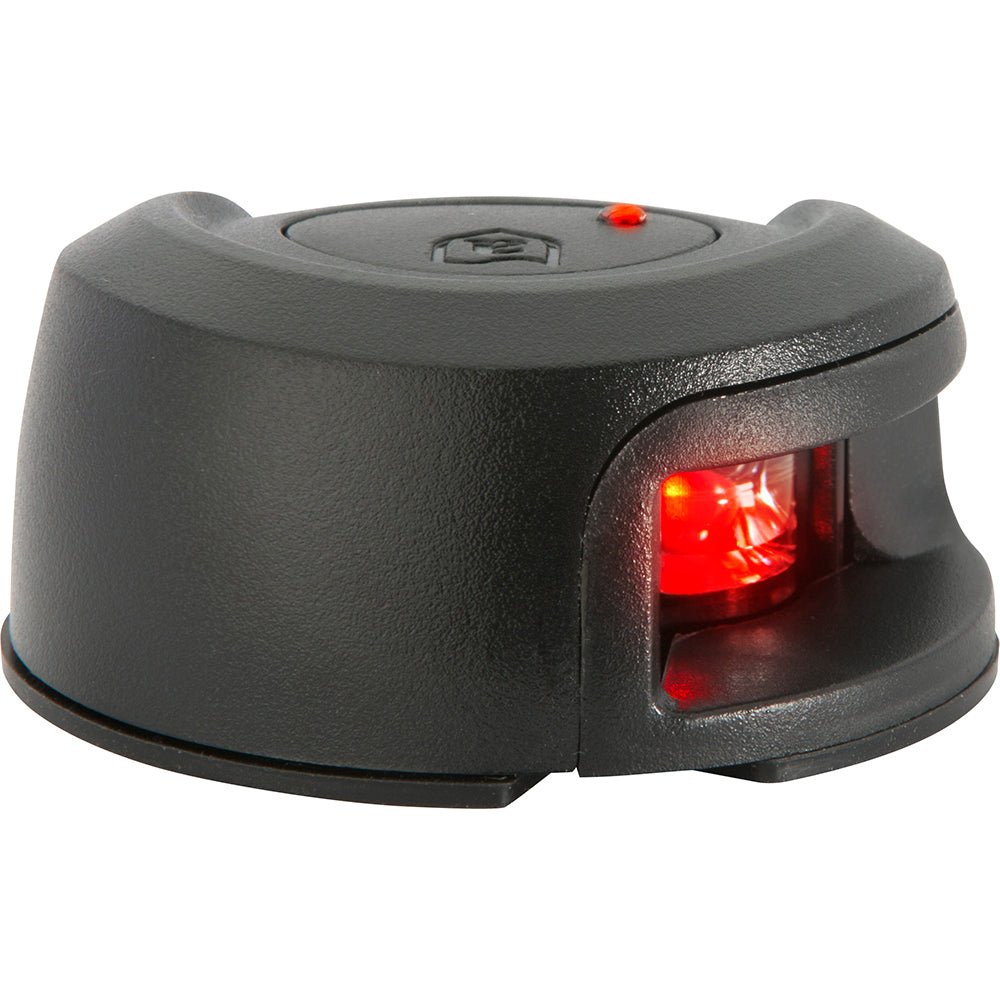 Attwood LightArmor Deck Mount Navigation Light - Black Composite - Port (red) - 2NM [NV2012PBR-7] - Houseboatparts.com