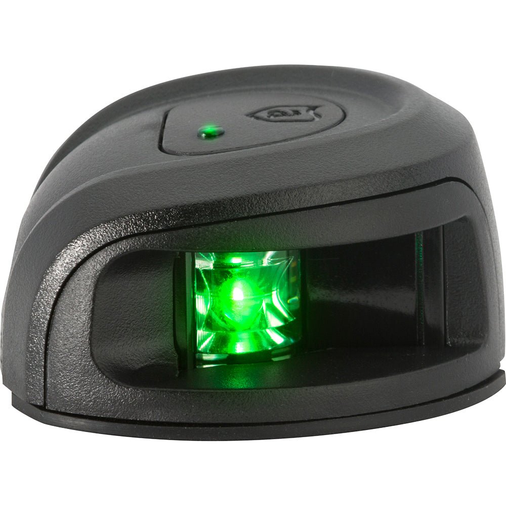 Attwood LightArmor Deck Mount Navigation Light - Black Composite - Starboard (green) - 2NM [NV2012PBG-7] - Houseboatparts.com